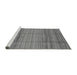 Sideview of Machine Washable Abstract Gray Modern Rug, wshabs3671gry