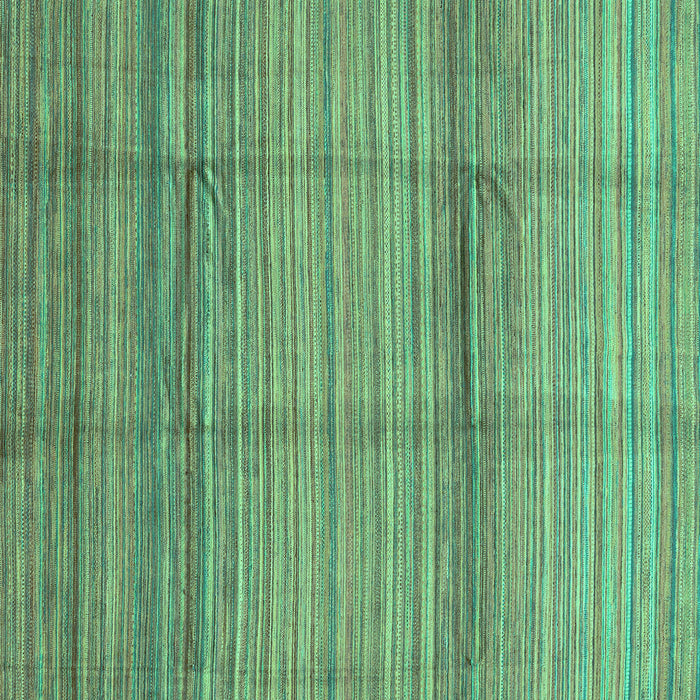 Square Machine Washable Abstract Turquoise Modern Area Rugs, wshabs3671turq