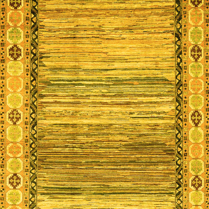 Abstract Yellow Modern Rug, abs3672yw