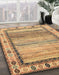 Machine Washable Abstract Light Brown Rug in a Family Room, wshabs3672