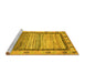 Sideview of Machine Washable Abstract Yellow Modern Rug, wshabs3672yw