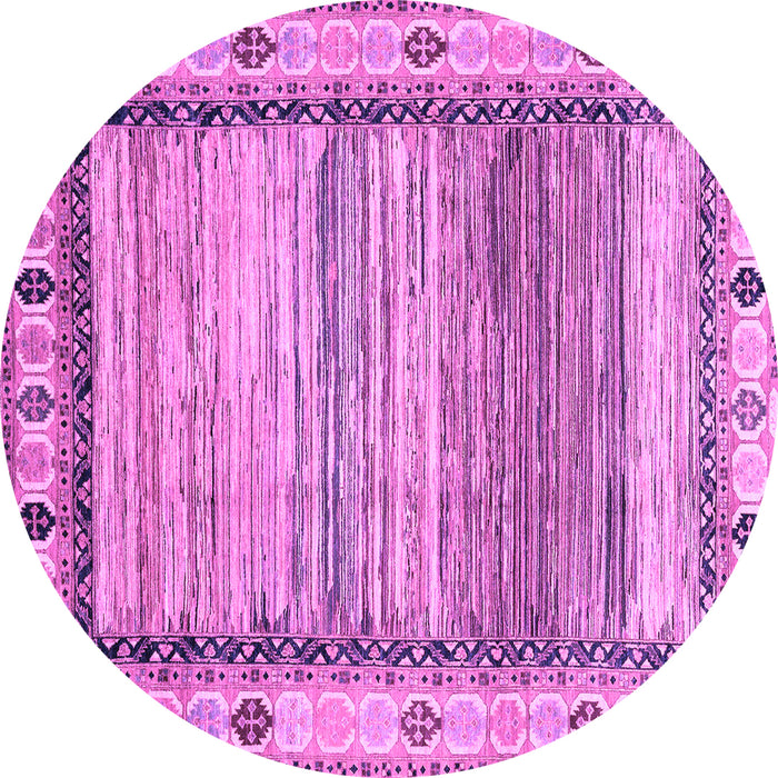 Round Abstract Purple Modern Rug, abs3672pur