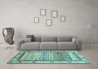 Machine Washable Abstract Light Blue Modern Rug, wshabs3672lblu