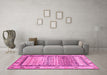 Machine Washable Abstract Pink Modern Rug in a Living Room, wshabs3672pnk