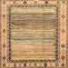 Square Machine Washable Abstract Light Brown Rug, wshabs3672