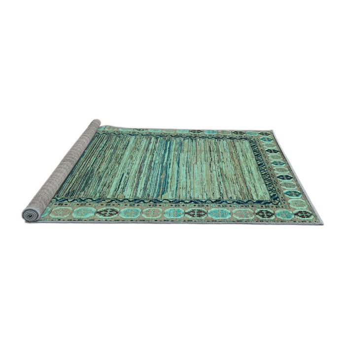 Sideview of Machine Washable Abstract Light Blue Modern Rug, wshabs3672lblu