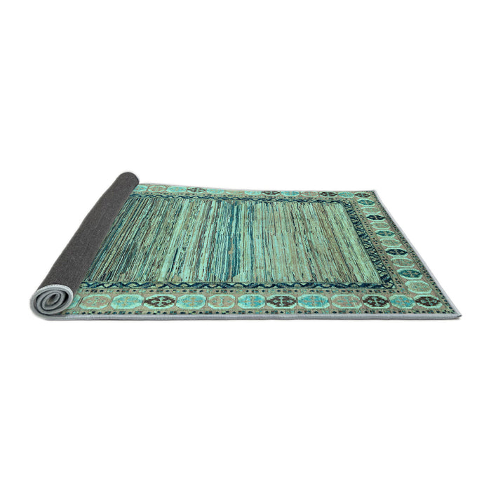 Sideview of Abstract Light Blue Modern Rug, abs3672lblu