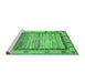 Sideview of Machine Washable Abstract Emerald Green Modern Area Rugs, wshabs3672emgrn