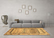 Machine Washable Abstract Brown Modern Rug in a Living Room,, wshabs3672brn