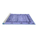 Sideview of Machine Washable Abstract Blue Modern Rug, wshabs3672blu