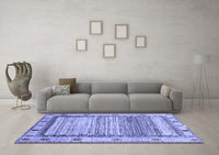 Machine Washable Abstract Blue Modern Rug, wshabs3672blu