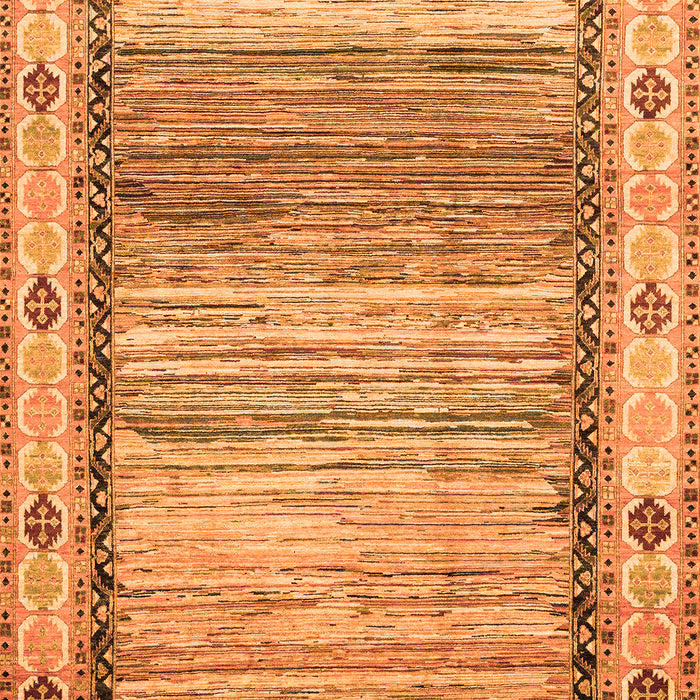 Machine Washable Abstract Orange Modern Area Rugs, wshabs3672org