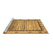 Sideview of Machine Washable Abstract Brown Modern Rug, wshabs3672brn