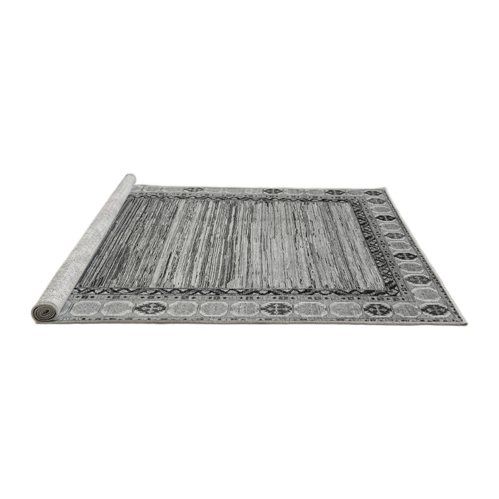 Sideview of Machine Washable Abstract Gray Modern Rug, wshabs3672gry