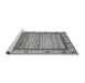 Sideview of Machine Washable Abstract Gray Modern Rug, wshabs3672gry