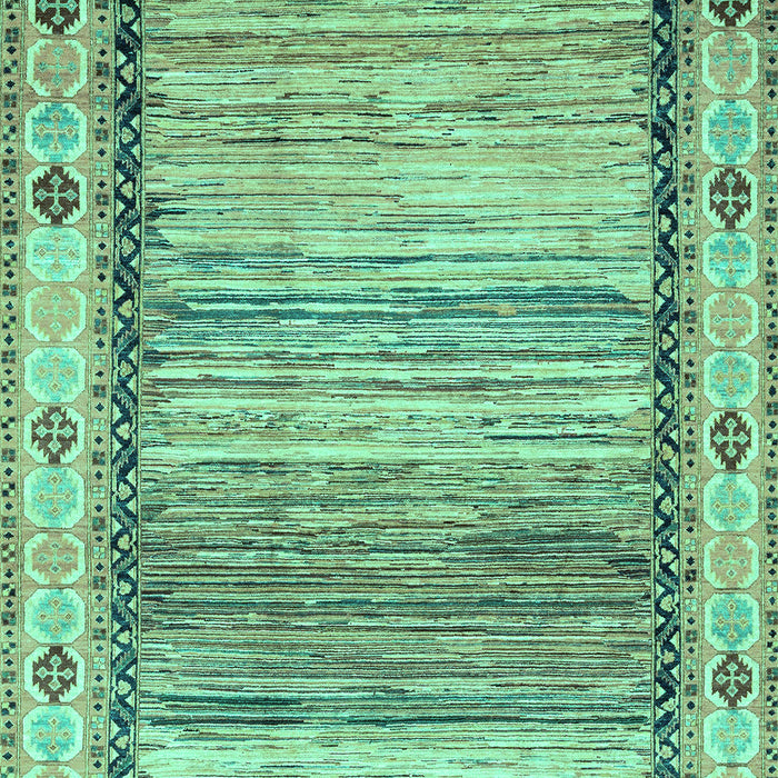 Machine Washable Abstract Turquoise Modern Area Rugs, wshabs3672turq