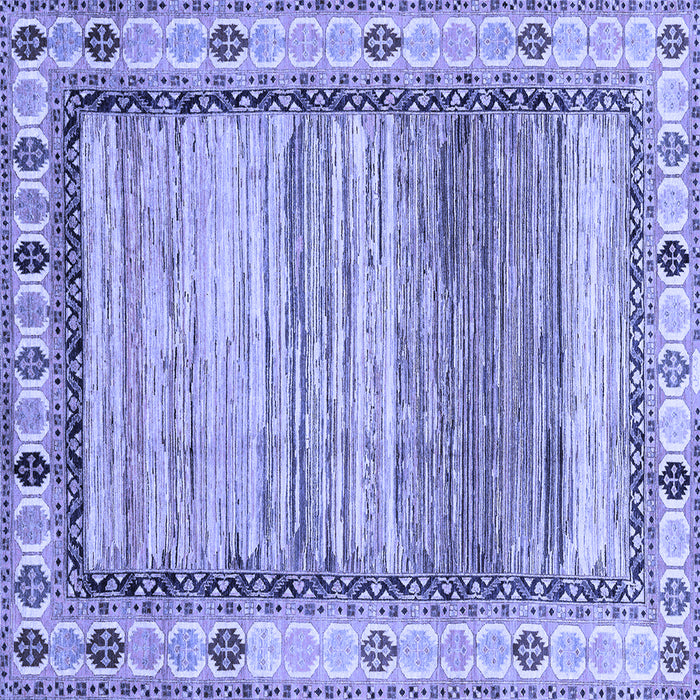 Square Abstract Blue Modern Rug, abs3672blu