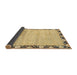 Sideview of Abstract Chrome Gold Yellow Modern Rug, abs3673