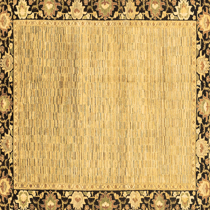 Square Abstract Brown Modern Rug, abs3673brn