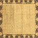 Square Abstract Brown Modern Rug, abs3673brn