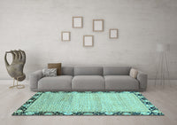 Machine Washable Abstract Light Blue Modern Rug, wshabs3673lblu