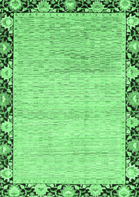 Abstract Emerald Green Modern Rug, abs3673emgrn