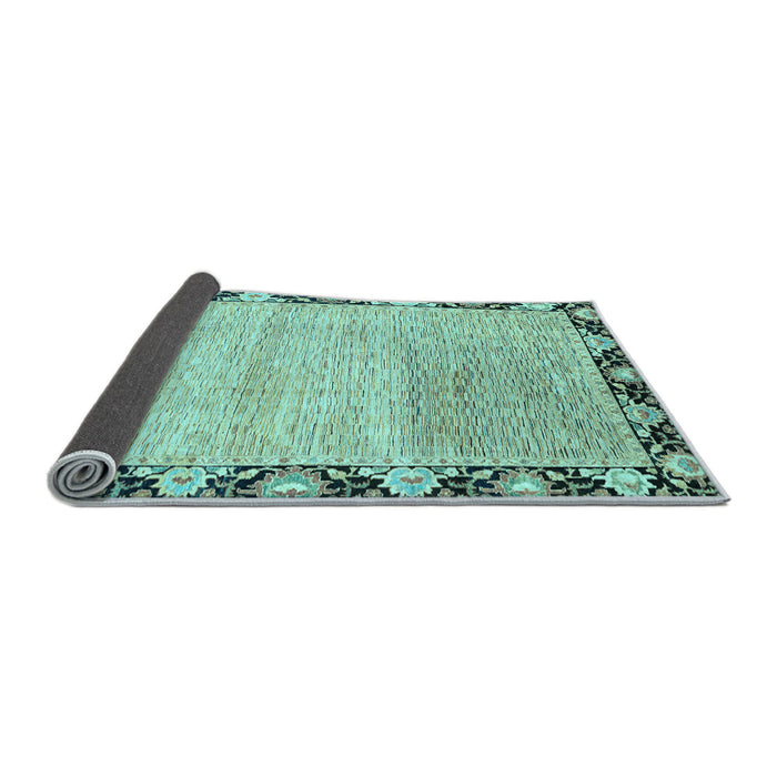 Sideview of Abstract Light Blue Modern Rug, abs3673lblu