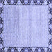 Square Abstract Blue Modern Rug, abs3673blu