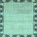 Square Machine Washable Abstract Light Blue Modern Rug, wshabs3673lblu