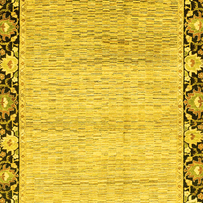 Abstract Yellow Modern Rug, abs3673yw