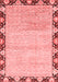 Abstract Red Modern Area Rugs