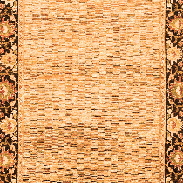 Machine Washable Abstract Orange Modern Area Rugs, wshabs3673org