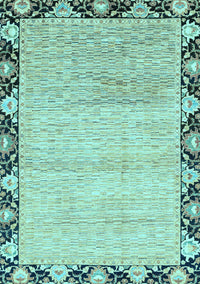 Abstract Light Blue Modern Rug, abs3673lblu