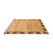 Sideview of Machine Washable Abstract Orange Modern Area Rugs, wshabs3673org