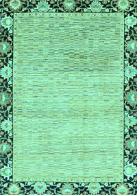 Abstract Turquoise Modern Rug, abs3673turq