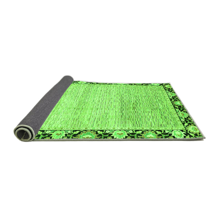 Sideview of Abstract Green Modern Rug, abs3673grn
