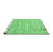 Sideview of Machine Washable Abstract Emerald Green Modern Area Rugs, wshabs3674emgrn