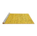 Sideview of Machine Washable Abstract Yellow Modern Rug, wshabs3674yw