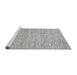 Sideview of Machine Washable Abstract Gray Modern Rug, wshabs3674gry