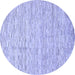 Round Machine Washable Abstract Blue Modern Rug, wshabs3674blu