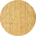 Round Abstract Brown Modern Rug, abs3674brn