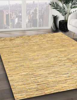 Machine Washable Abstract Cinnamon Brown Rug in a Family Room, wshabs3674