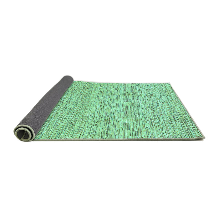 Sideview of Abstract Turquoise Modern Rug, abs3674turq