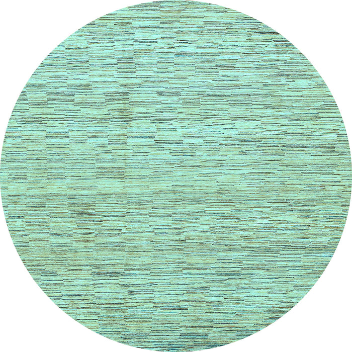 Round Machine Washable Abstract Light Blue Modern Rug, wshabs3674lblu