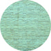 Round Machine Washable Abstract Light Blue Modern Rug, wshabs3674lblu