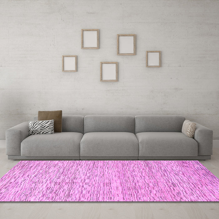 Machine Washable Abstract Purple Modern Area Rugs in a Living Room, wshabs3674pur