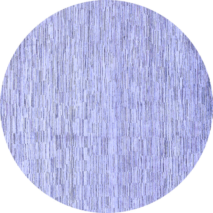 Round Abstract Blue Modern Rug, abs3674blu