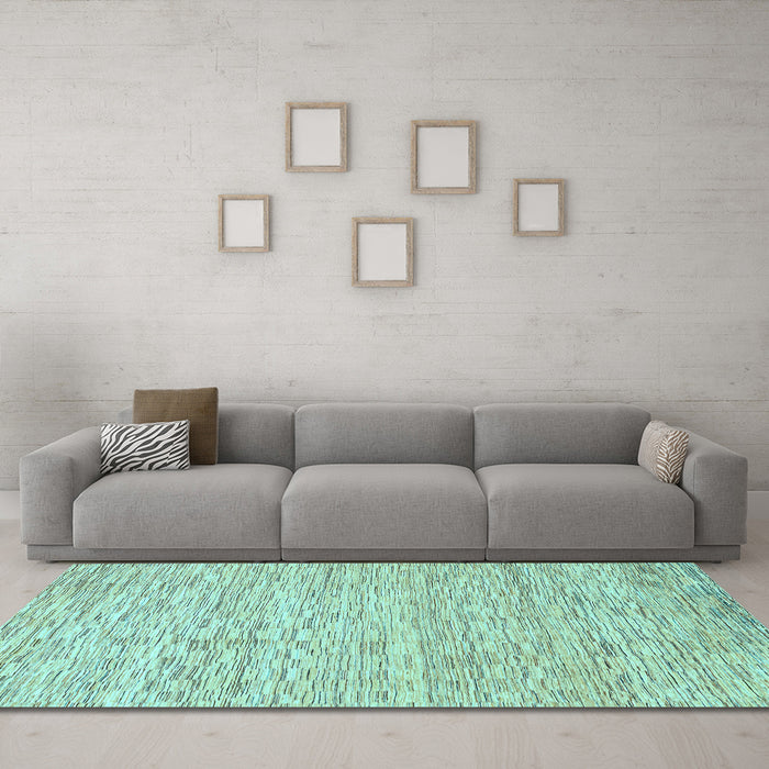 Machine Washable Abstract Light Blue Modern Rug in a Living Room, wshabs3674lblu