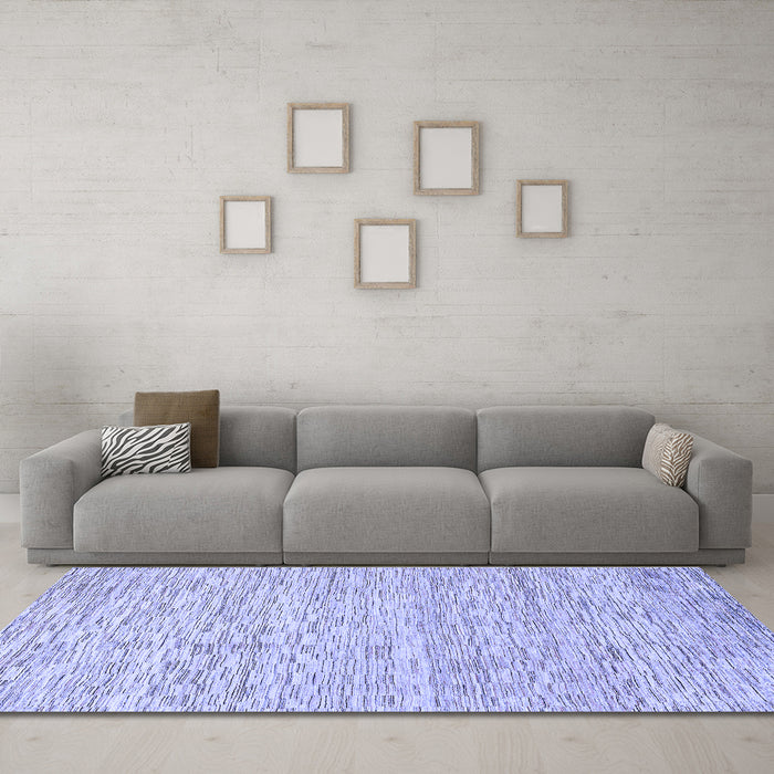 Machine Washable Abstract Blue Modern Rug in a Living Room, wshabs3674blu