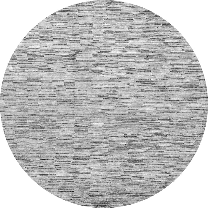 Round Machine Washable Abstract Gray Modern Rug, wshabs3674gry